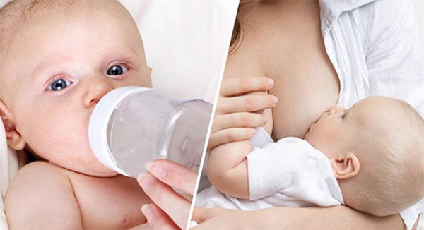 Sữa mẹ và sữa công thức tuy có nhiều điểm khác nhau nhưng đều đảm bảo dinh dưỡng cho trẻ.