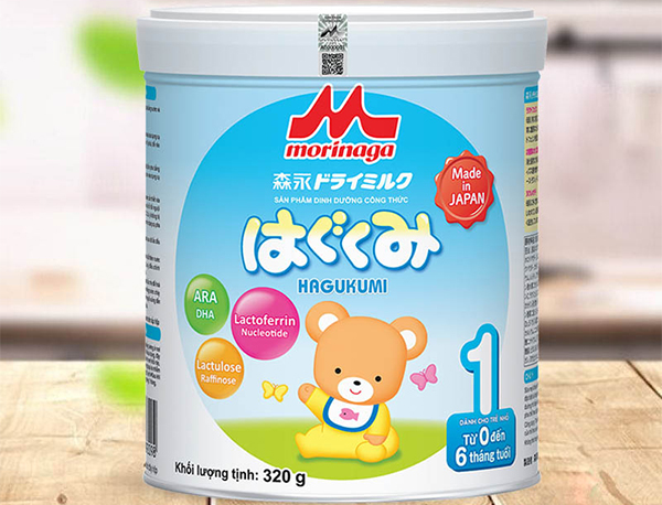 Sữa Morinaga Hagukumi số 1 dành cho trẻ từ 0-6 tháng tuổi.