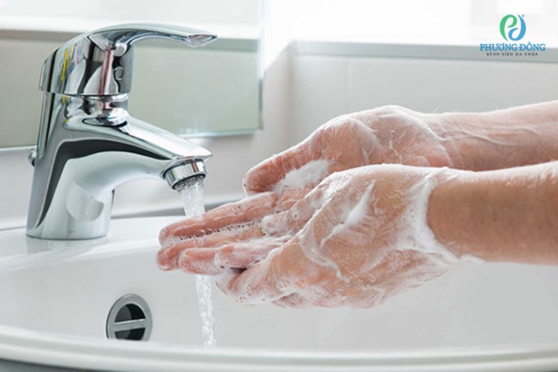 Rửa tay sạch sẽ trước khi ăn và sau khi tiếp xúc với động vật 