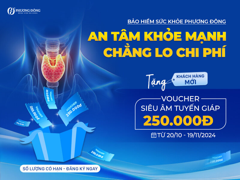 Tặng voucher siêu âm tuyến giáp cho khách hàng đăng ký bảo hiểm sức khỏe Phương Đông