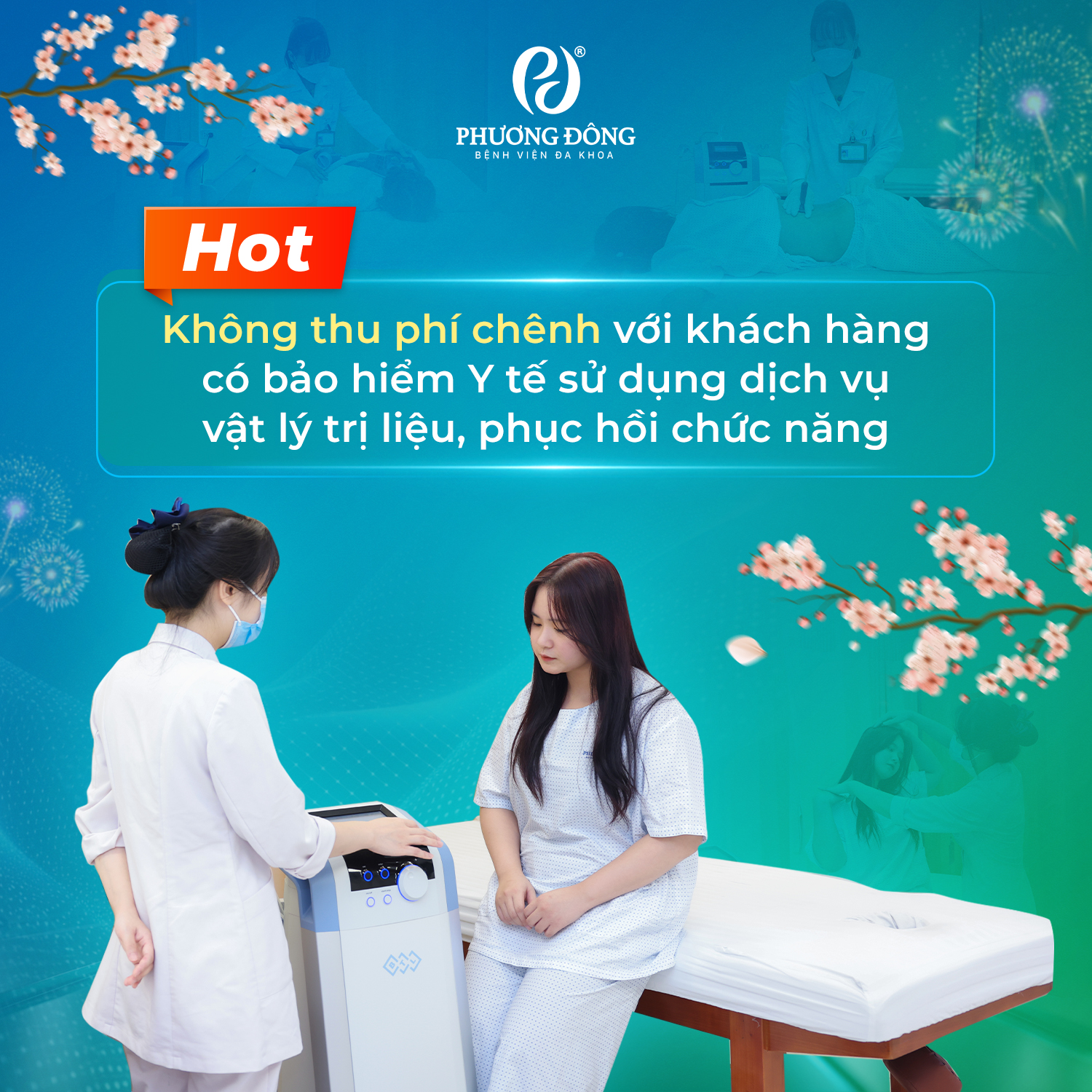 Tri ân đặc biệt dành cho khách hàng có BHYT sử dụng dịch vụ vật lý trị liệu, phục hồi chức năng