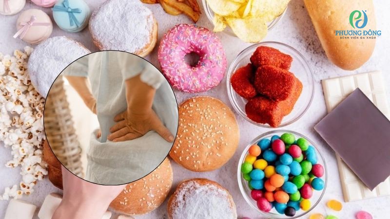 Bệnh nhân gai đôi cột sống nên kiêng đồ nhiều dầu mỡ, đường tinh luyện và chất kích thích