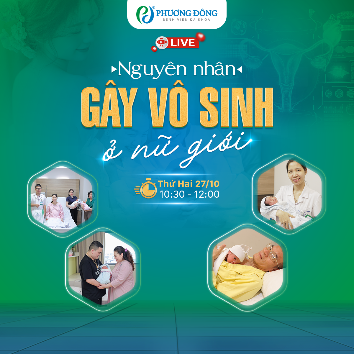 Chương trình trợ giá đặc biệt tháng 10 và livestream - Dịch vụ trung tâm hiếm muộn và nam học công nghệ cao