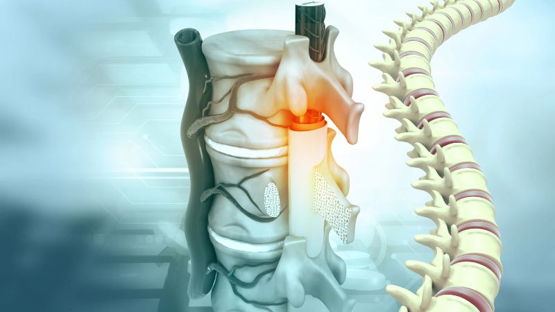 Hẹp ống sống cũng có thể gây ra các cơn đau lưng và tê chân