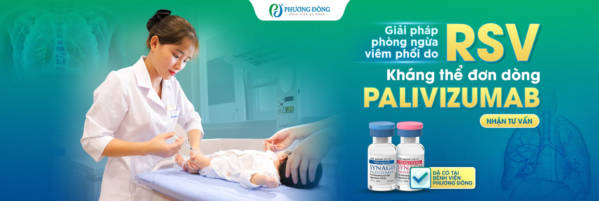 Kháng thể đơn dòng Palivizumab dự phòng nhiễm RSV