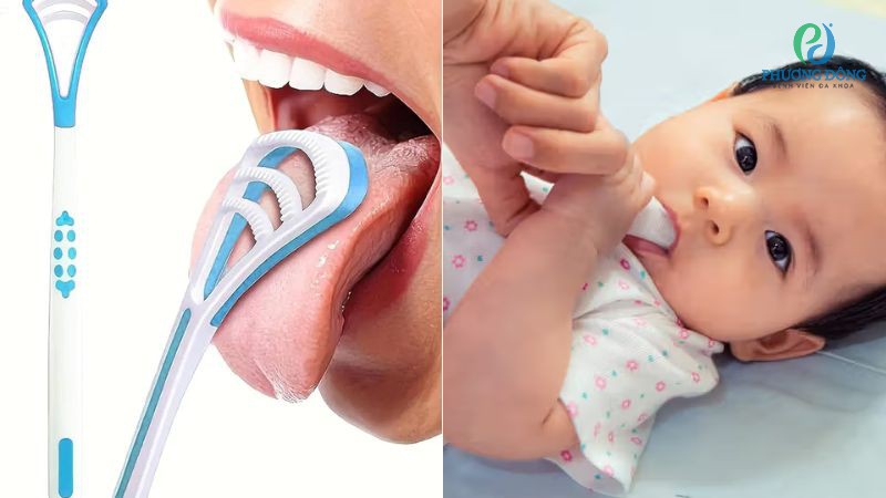 Lưu ý khi làm sạch lưỡi bị trắng cho trẻ nhỏ và người lớn