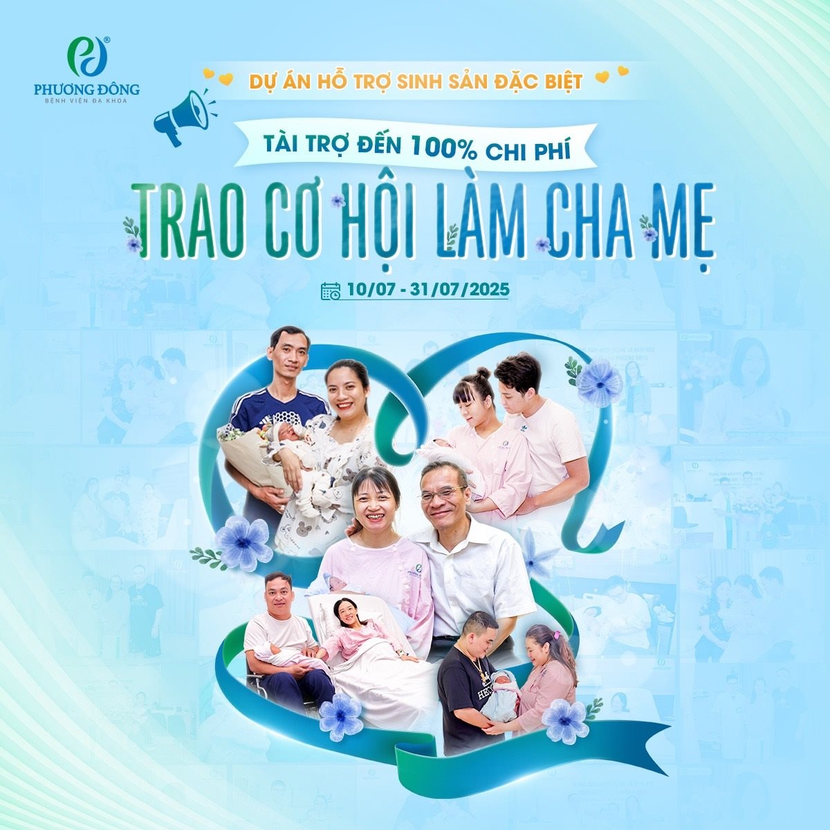 Cơ hội nhận tài trợ miễn phí trọn gói thụ tinh ống nghiệm