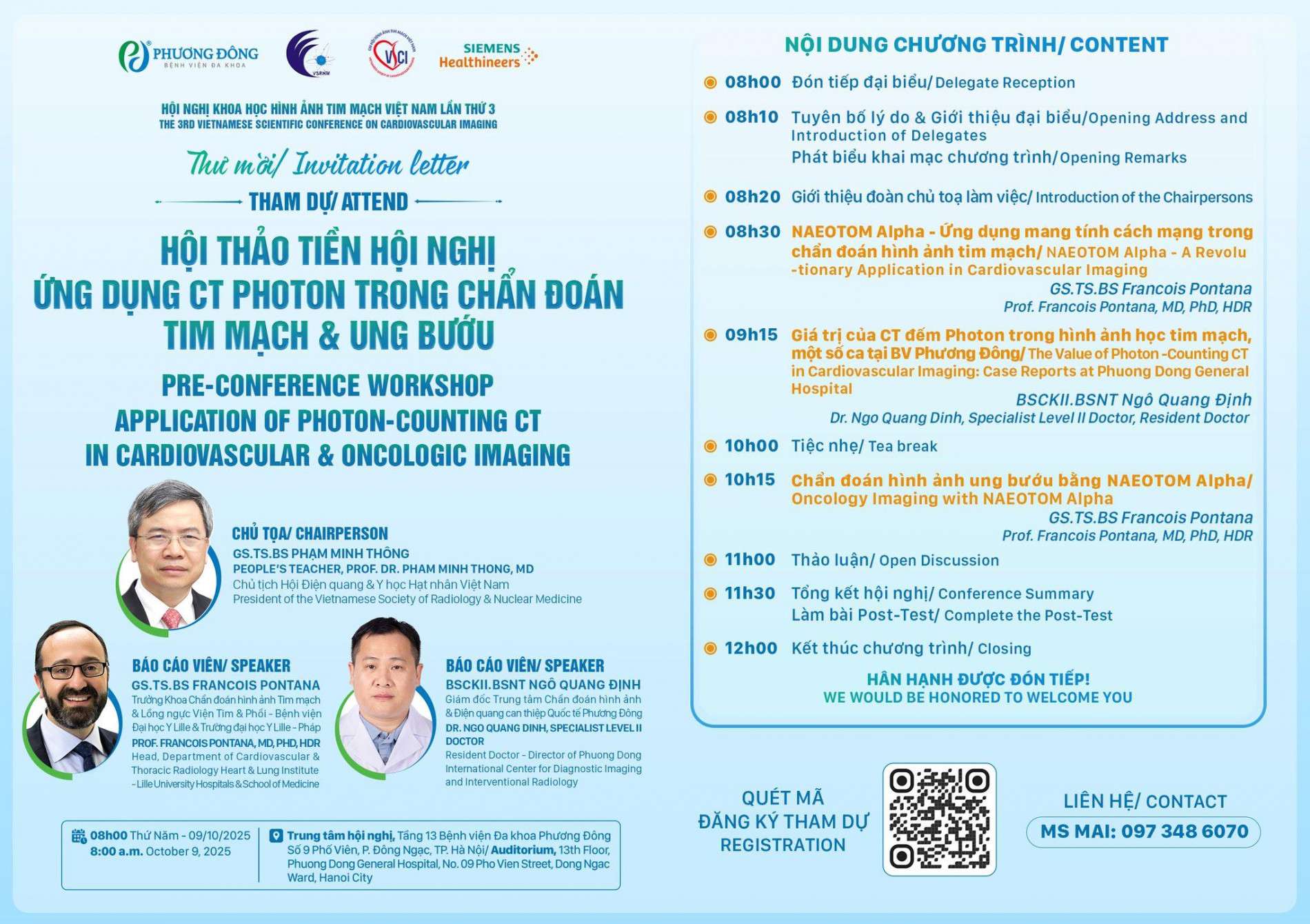 Sự kiện nổi bật tháng 10: Hội thảo tiền hội nghị Ứng dụng CT Photon trong tim mạch và ung bướu