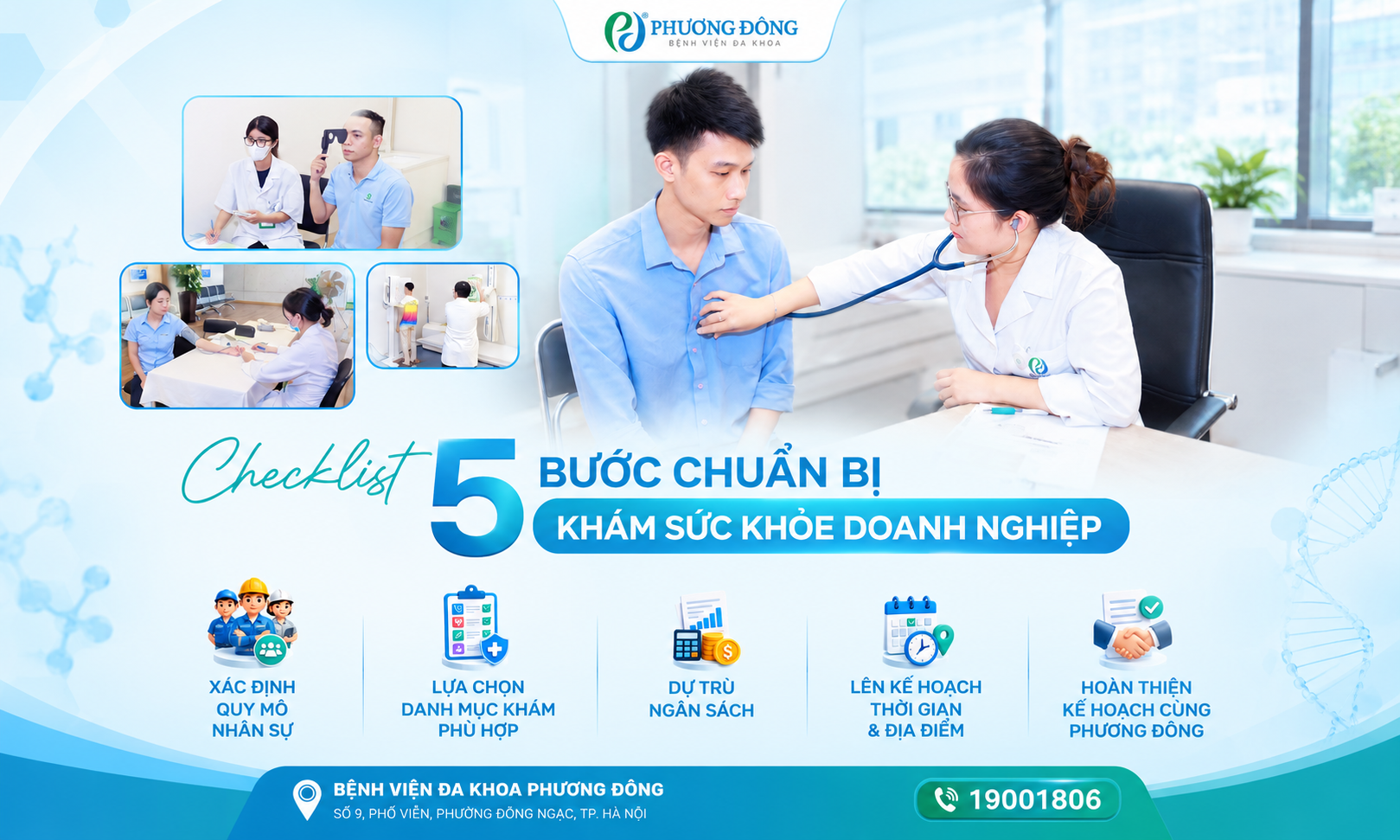 Checklist 5 bước chuẩn bị khám sức khỏe doanh nghiệp tại Phương Đông: Tối ưu chi phí, trọn vẹn trải nghiệm