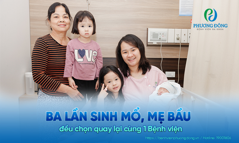 Ba lần sinh mổ mẹ bầu đều chọn quay lại cùng 1 Bệnh viện 