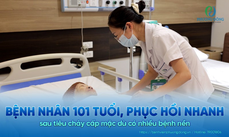 Bệnh nhân 101 tuổi, phục hồi nhanh sau tiêu chảy cấp mặc dù có nhiều bệnh nền