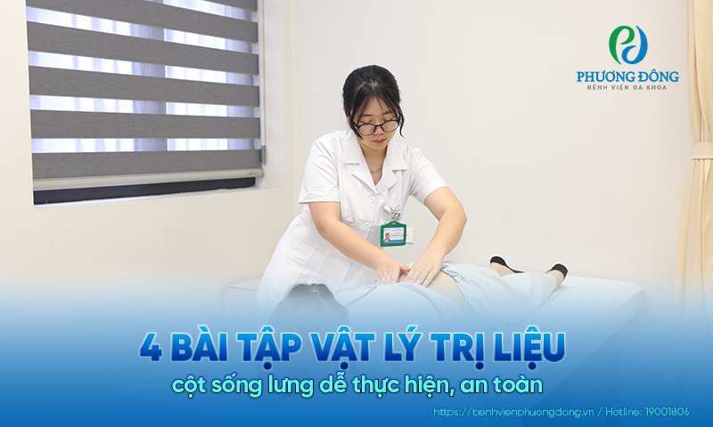 4 bài tập vật lý trị liệu cột sống lưng dễ thực hiện, an toàn