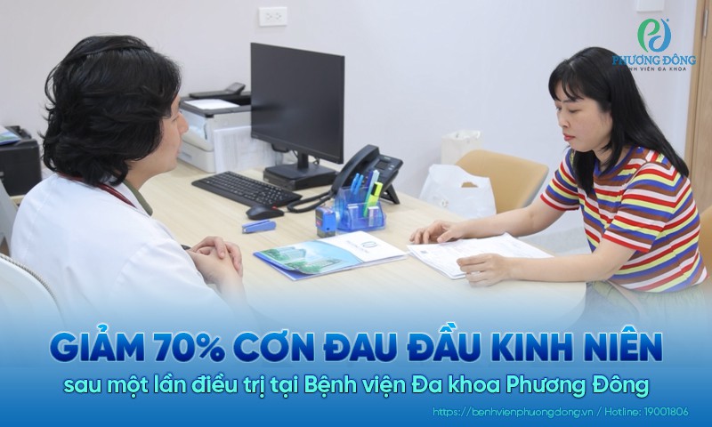 Giảm 70% cơn đau đầu kinh niên sau một lần điều trị tại Bệnh viện Đa khoa Phương Đông