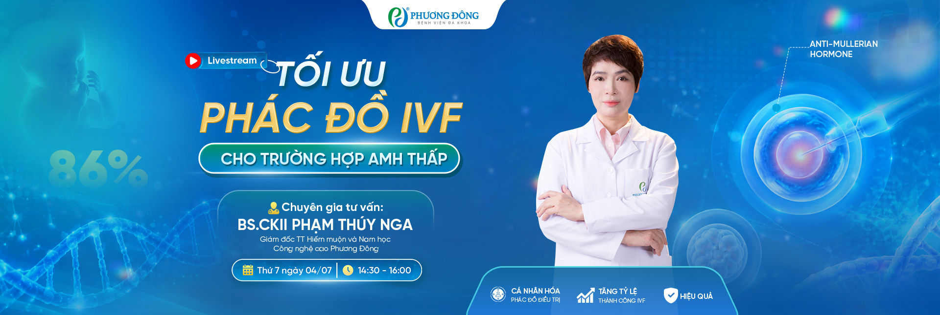 Tối ưu phác đồ IVFcho trường hợp AMH thấp
