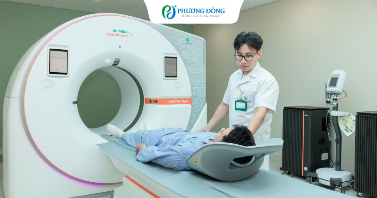 Bệnh nhân chụp CT đếm photon tầm soát ung thư tại Bệnh viện Đa khoa Phương Đông