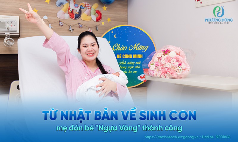 Từ Nhật Bản về sinh con, mẹ đón bé 