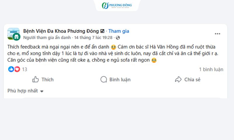 Hồi phục nhanh sau vài giờ mổ ruột thừa bởi ThS.BSNT Hà Văn Hồng