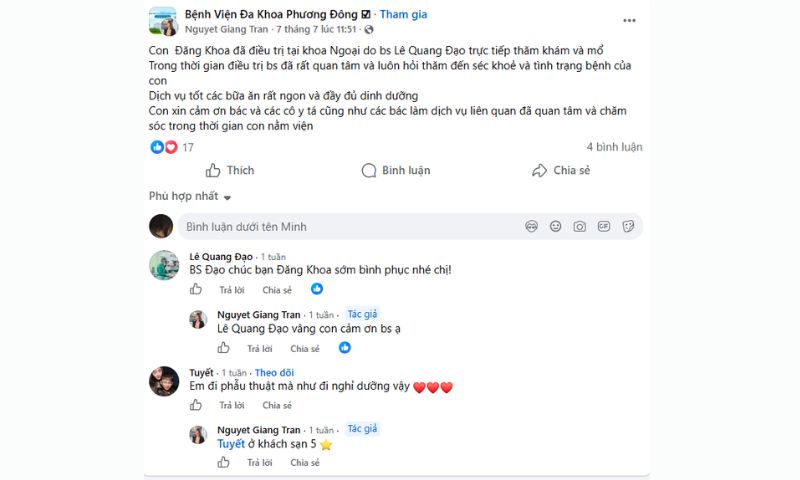 Bác sĩ Lê Quang Đạo theo sát quá trình phục hồi sức khoẻ của bệnh nhi