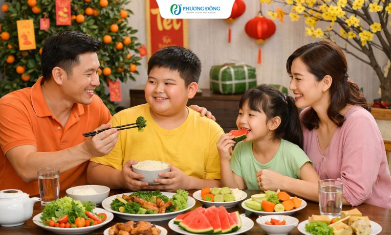 Điều chỉnh chế độ dinh dưỡng cân bằng đủ 4 nhóm dưỡng chất cho trẻ em béo phì