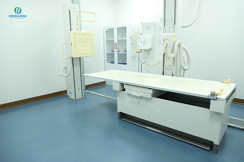 Hình ảnh phòng chụp x-quang hiện đại tại BVĐK Phương Đông.