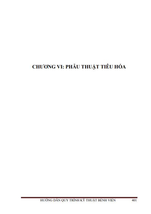 Hướng dẫn quy trình Phẫu thuật Nội soi (Phần 2) (QĐ 7708/QĐ-BYT 30/12/2016)