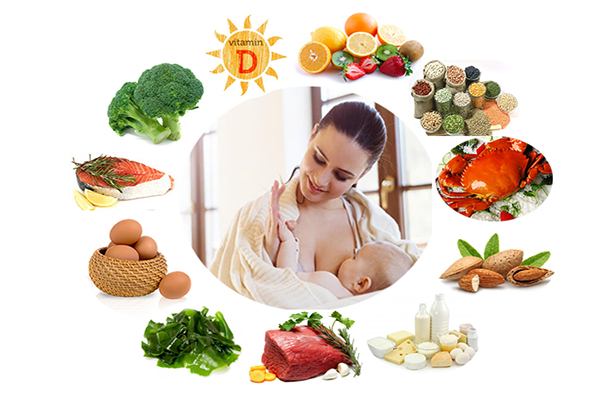 Cách đơn giản nhất để bổ sung canxi cho bé bú mẹ chính là chế độ ăn uống đảm bảo của mẹ.