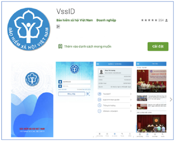 Ứng dụng VssID trên Google Play/CH Play