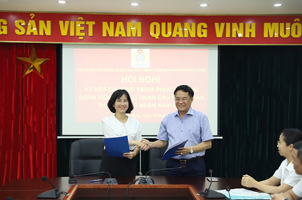 BVĐK Phương Đông ký thỏa thuận hợp tác với Liên đoàn Lao động quận Cầu Giấy - Hà Nội