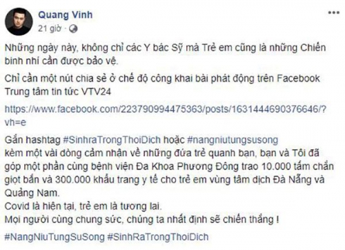 Nhiều sao Việt hưởng ứng chiến dịch 