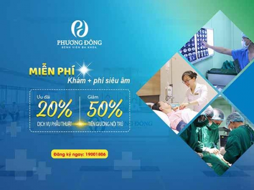 Tháng 7: Ưu đãi 20% tất cả các dịch vụ phẫu thuật 