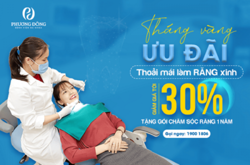 Ưu đãi 30% các dịch vụ răng hàm mặt tại Bệnh viện Đa khoa Phương Đông