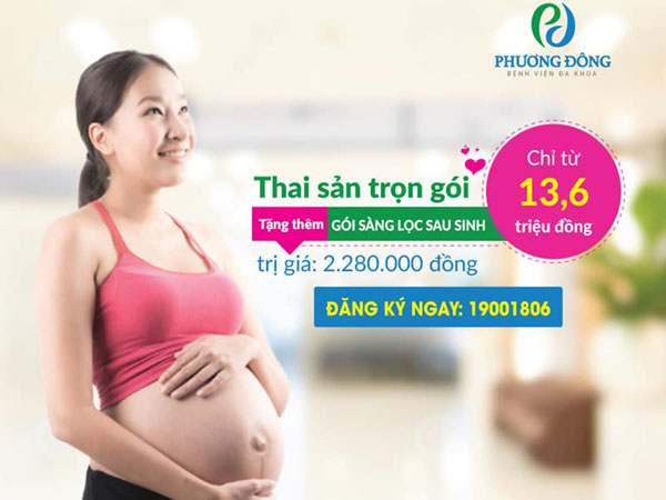 Từ nay đến hết 1/8/2019, khi đăng ký thai sản trọn gói mẹ bầu sẽ được tặng gói sàng lọc sau sinh trị giá 2.3 triệu đồng và ưu đãi lên tới 20%